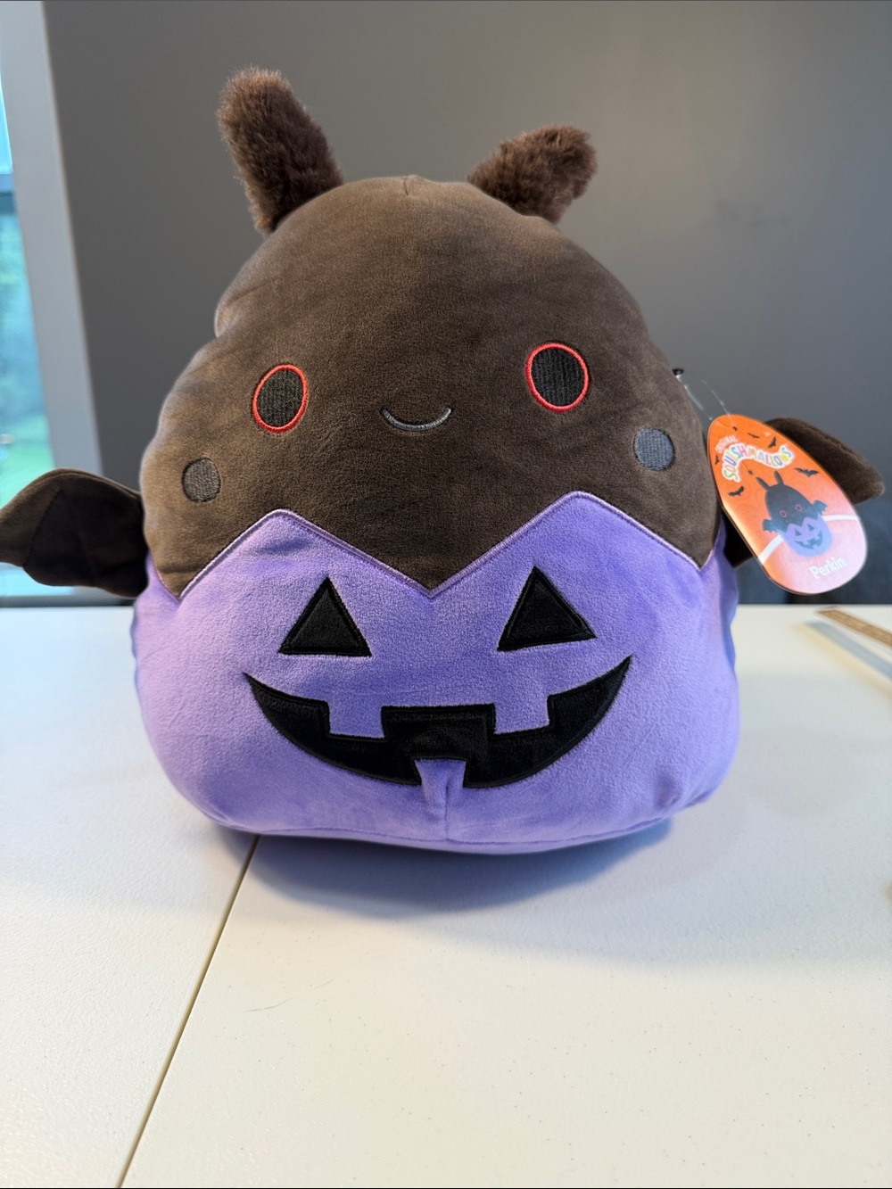 Squishmallows Perkin Mothman Purple Pumpkin Halloween 12” Plush NWT